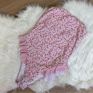 Miss Selfridge Ditzy Floral Bandeau One Piece Swimsuit